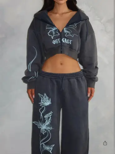 Generation Outcast Clothing Outcast Clothing Nya Cropped Hoodie Vintage Navy