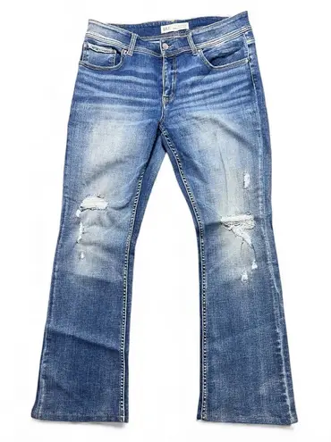 BKE Payton Bootcut Jeans Women's 32 Universal Fit Mid Rise Medium Wash Hemmed 29