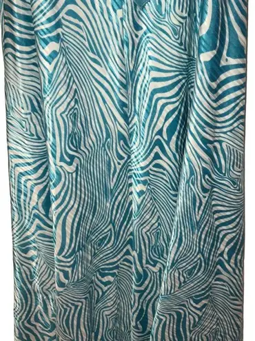 Taboo TEAL MULTI ANIMAL PRINT EMBELLISHED WAIST MAXI DRESS 9/10