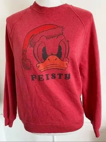 American Eagle Disney x  Outfitters • Red Donald Duck Feisty Sweatshirt