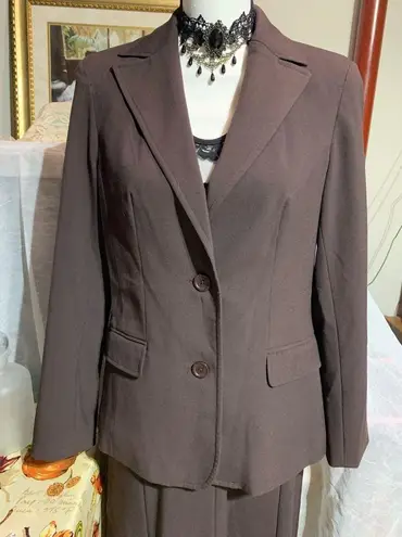 East 5th Deep Chocolate Brown Skirt Suit