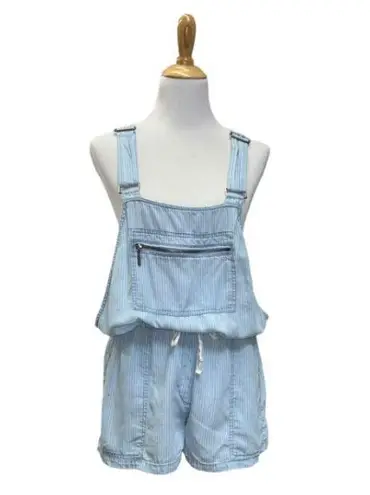 Lovestitch pinstripe short overalls L
