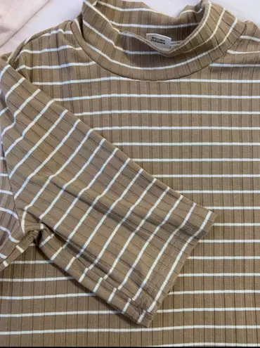 ASOS Mock Neck Striped Top