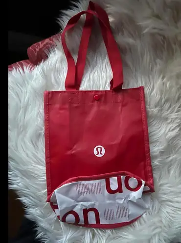 Lululemon Red Tote Bag