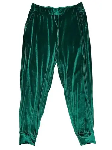 Curvy Sense Green Velvet Joggers NEW Size 1X Green