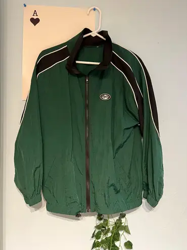 Oversized Green Windbreaker