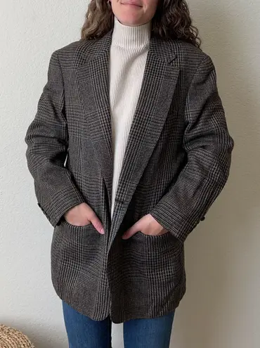 Nordstrom Vintage  Gray Plaid Blazer