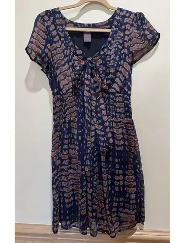 Fire Los Angeles Dress ~ V-Neck Brown ~ Size Large