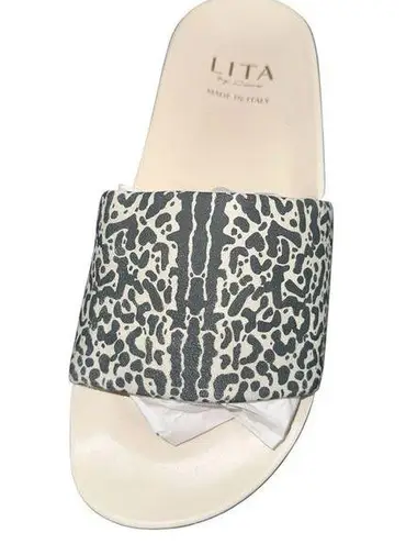 Lita By Ciara Womens King Cheetah Print New In Box Slides Sandals Sz US 10.5 Tan
