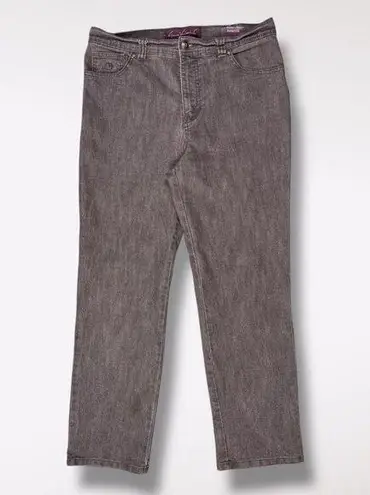Gloria Vanderbilt Amanda Gray Jeans Straight Leg High Rise Size 12 Petite