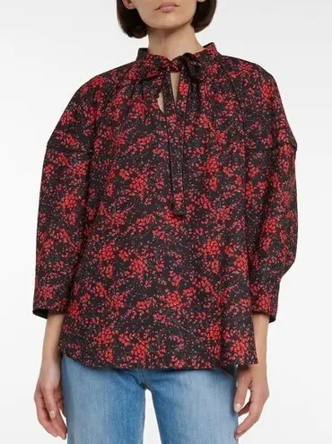 See By Chloe NEW Floral tie-neck crepe blouse, size France 42/ US size10