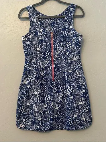 Lilly Pulitzer for Target Upstream Fish blue and white sleeveless shift 8