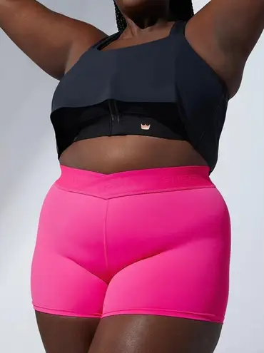 SHEFIT NWT‎ V Waist Biker Short in Pink Glo Size Medium