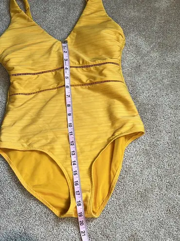 Sea Level Swim V Neck Sunflower Yellow One Piece Size 6