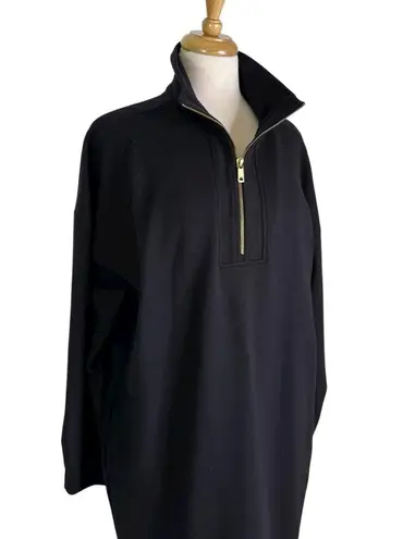 Scotch & Soda Oversized Sweater Sweatshirt Dress with Zipper Black Size L