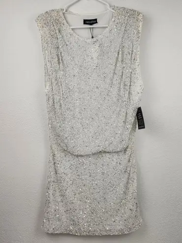 Retrofête Retrofete Carnegie Sequin Dress in Crystal White Size XL NWT Beaded