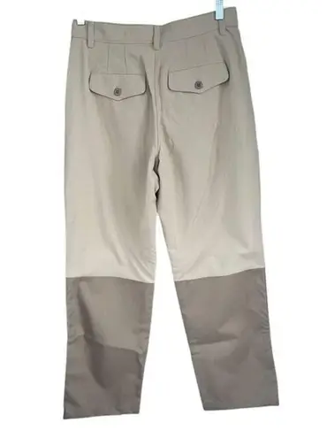 B6 L.L. Bean Upland Field Hunting Pants Womens Size 10 Beige Colorblock Nylon Tan