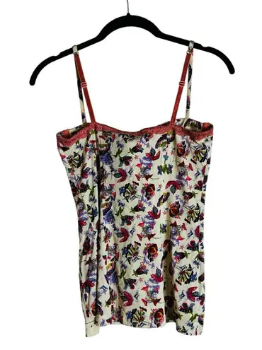 Pinkalicous Floral Cami Crop Top Corset Y2K Fairy Coquette Festival Size Small Pink