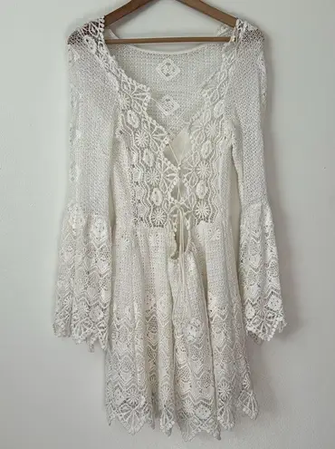 Jen's Pirate Booty XS Everlasting Lace Backless Mini Dress in White