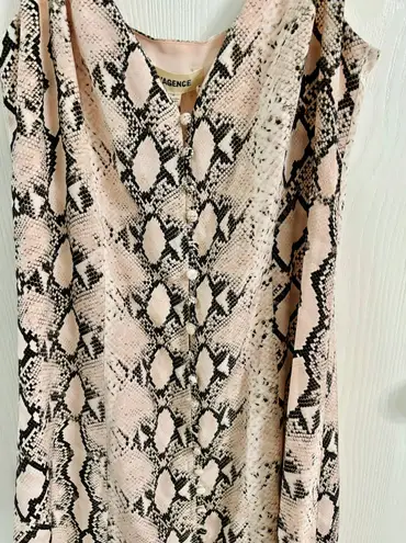 L'Agence NWT Reformation L’Agence silk long maxi dress pink python print vacation summer