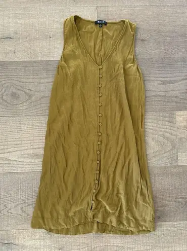 Madewell  heather button front spiced olive sleeveless mini dress