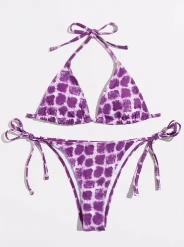 Boutique Purple, Blotted, Tie-Dye, Bikini Set