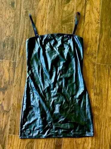 Spirit Faux Leather Halloween Costume Mini Dress