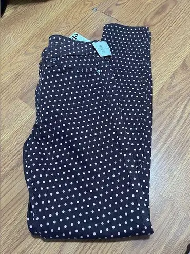 Macy's NWT ELSE () WOMEN'S PINK POLKA DOT SKINNY ANKLE JEANS SZ 29