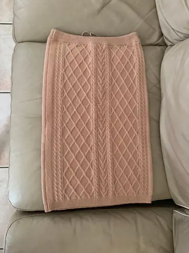 RINASCIMENTO Knitted Gonna Skirt Camel Beige