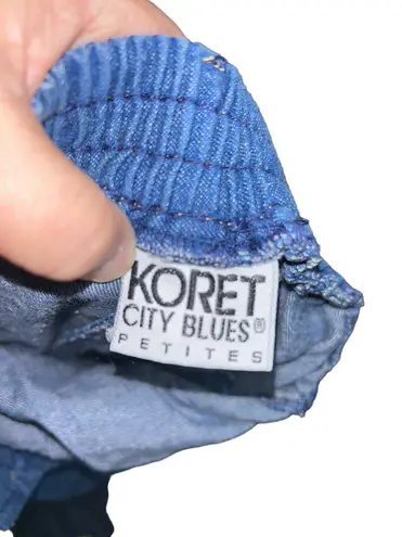 Vintage 1980s Koret City Blue Petites 8 denim button skirt