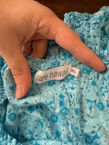 Tiare Hawaii Blue Floral Romper