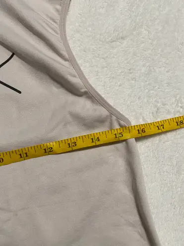 Solo Sport Cream Work It Out Sleeveless Hoodie Tank Top Size S