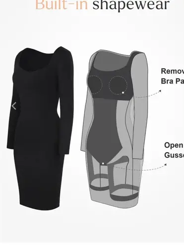 Popilush Black Midi Dress Size L