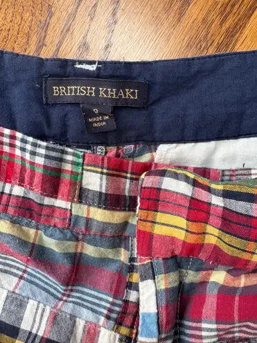 British Khaki Women's Preppy Plaid Shorts - Red, Blue, Yellow