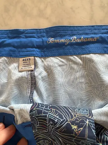 Tommy Bahama  Blue Printed Board Shorts