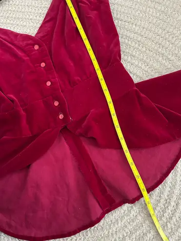 Vintage holiday red velvet like top