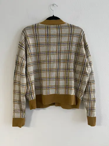 Loft Plaid Cardigan XL