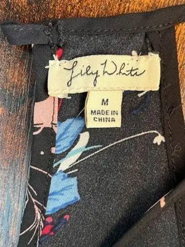 Lily White Black & Floral Tank Top