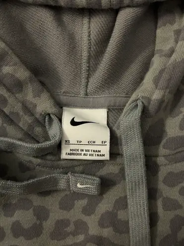 Nike Cropped Cheetah Print Hoodie