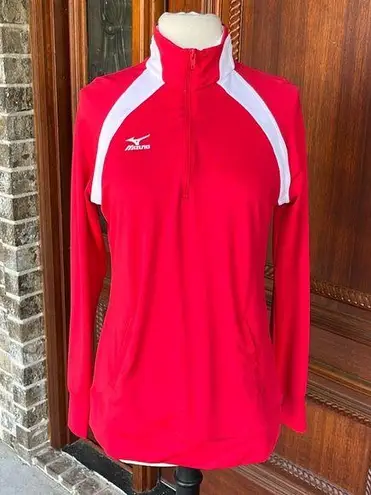 Mizuno Red Performance Pullover Long Sleeve