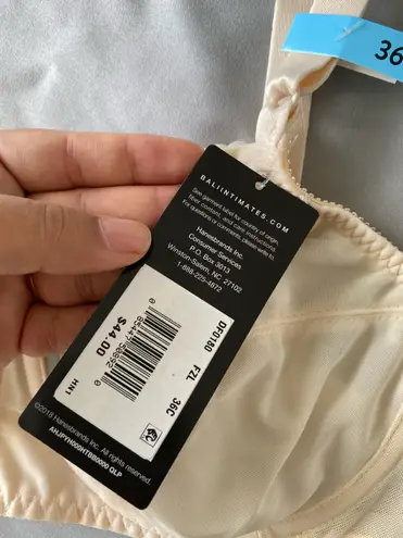 Bali Vintage 60s Bra Beige Original Full Coverage 36C Pinup Bullet Bra Floral NWT