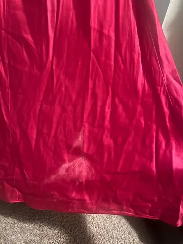 Papell Boutique Pink/Red Silk Halter Maxi Dress