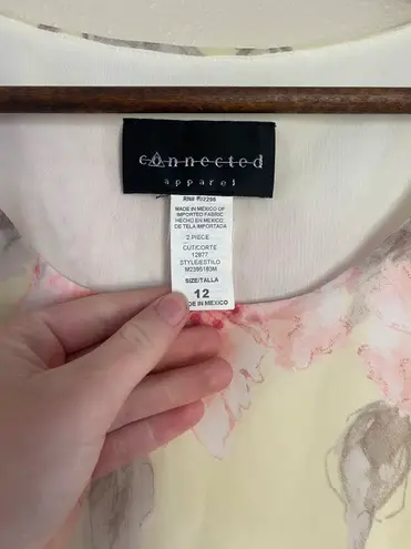 Connected Apparel VINTAGE 90’s Yellow Floral Maxi Dress