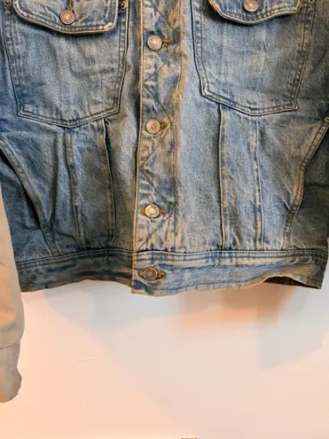 Gap Vintage 90’s  Denim Two-Tone Twill Jean Bomber Jacket Sz Medium