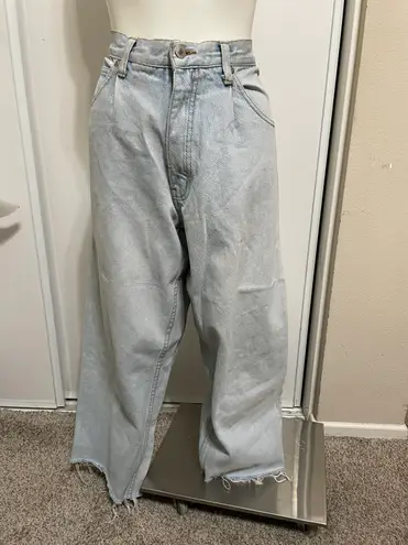 Anchor Blue Vintage Pleaded Baggy Jeans