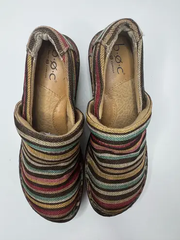Born concept BOC Multicolor Striped Clogs Size 7.5M