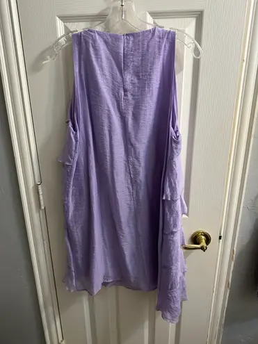 ZARA Purple Ruffle Dress