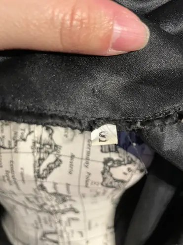 Elegant Vintage Tuxedo Train Sheer Feathers Cape Evening Formal Black