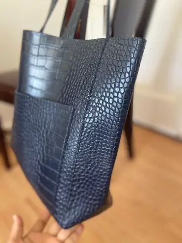 Bloomingdales crocodile embossed faux leather tote bag,gift Shopping Bag