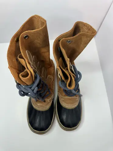 Sorel Joan of Arctic Brown Suede Duck Winter Boots Size 9